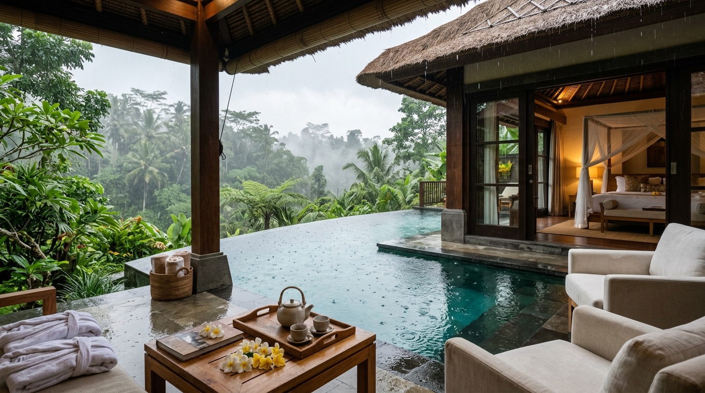 Private plunge-pool suite in Ubud, Bali