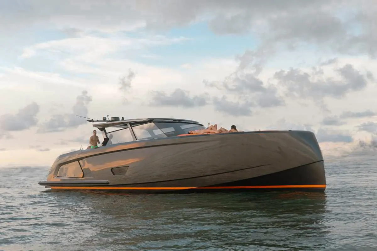 58 Vanquish II crewed charter yacht at Sunset Harbor Yacht Club, Miami Beach