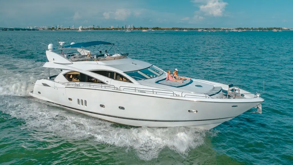 82 Sunseeker crewed charter yacht at Miami Beach Marina