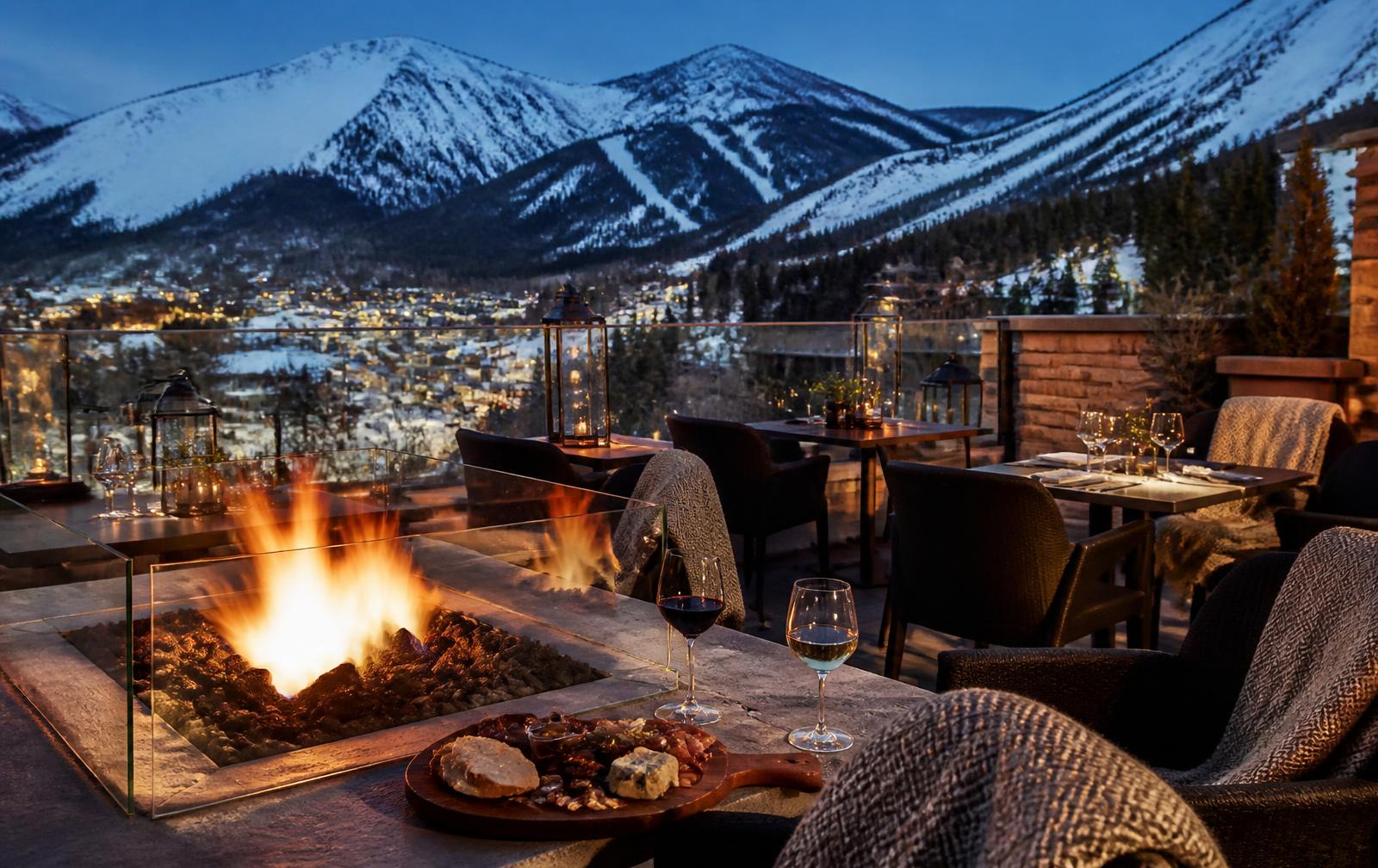 Rooftop dining terrace with a view, representing Lake Tahoe rooftop restaurants
